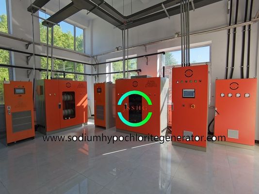Large scale sodium hypochlorite generator for drinking water disinfection