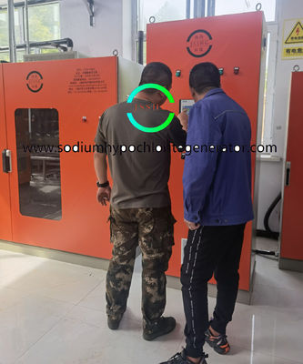 Large high efficiency on set sodium hypochlorite generator