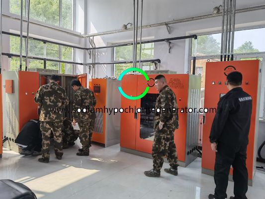 Large high efficiency on set sodium hypochlorite generator